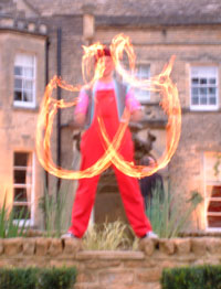 Fire juggling